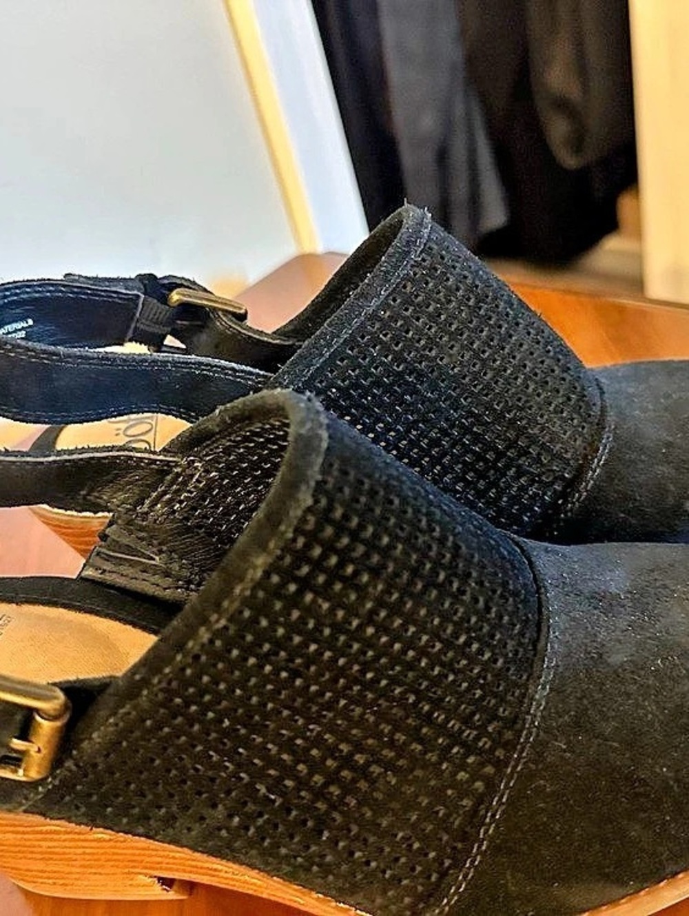 Sofft Sabie Slingback Wedge Black Wedge Sandals
